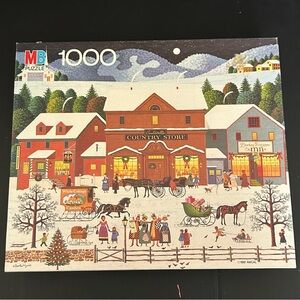 Vintage Charles Wysocki Winter Village 1000 Piece Puzzle uncounted
